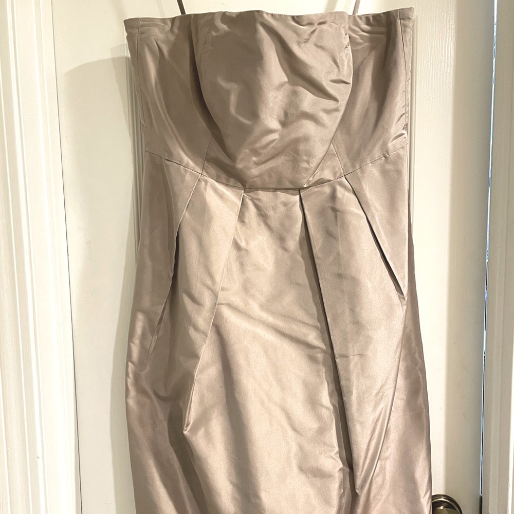 J. Crew Champagne Strapless Cocktail Dress